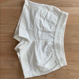 White Cotton Blend J Crew Shorts